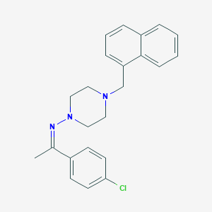 molecular formula C23H24ClN3 B382388 N-[1-(4-chlorophenyl)ethylidene]-N-[4-(1-naphthylmethyl)-1-piperazinyl]amine 