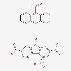 molecular formula C28H15N3O8 B3824011 Anthracene-9-carbaldehyde;2,4,7-trinitrofluoren-9-one 