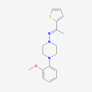molecular formula C17H21N3OS B382415 4-(2-methoxyphenyl)-N-[1-(2-thienyl)ethylidene]-1-piperazinamine 