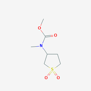 molecular formula C7H13NO4S B3824269 Methyl (1,1-dioxidotetrahydrothiophen-3-yl)methylcarbamate 