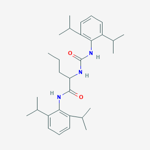 molecular formula C30H45N3O2 B3824282 N-[2,6-di(propan-2-yl)phenyl]-2-[[2,6-di(propan-2-yl)phenyl]carbamoylamino]pentanamide 