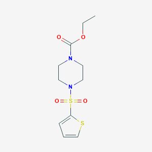 molecular formula C11H16N2O4S2 B382435 Ethyl 4-(2-thienylsulfonyl)piperazinecarboxylate CAS No. 342781-00-4