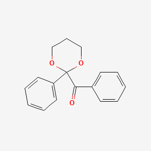 molecular formula C17H16O3 B3824358 Phenyl-(2-phenyl-1,3-dioxan-2-yl)methanone 