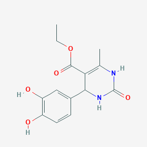 molecular formula C14H16N2O5 B3824427 ethyl 4-(3,4-dihydroxyphenyl)-6-methyl-2-oxo-3,4-dihydro-1H-pyrimidine-5-carboxylate 