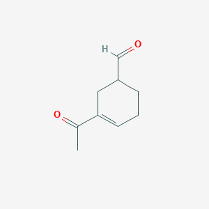 molecular formula C9H12O2 B038245 3-Acetylcyclohex-3-ene-1-carbaldehyde CAS No. 112698-16-5
