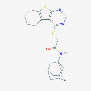 molecular formula C22H27N3OS2 B382452 N-(adamantan-1-yl)-2-{8-thia-4,6-diazatricyclo[7.4.0.0^{2,7}]trideca-1(9),2(7),3,5-tetraen-3-ylsulfanyl}acetamide CAS No. 307512-62-5