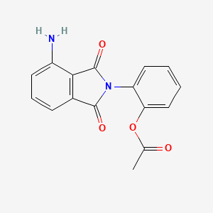 molecular formula C16H12N2O4 B3824641 [2-(4-Amino-1,3-dioxoisoindol-2-yl)phenyl] acetate 