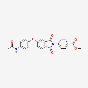 molecular formula C24H18N2O6 B3824692 Methyl 4-[5-(4-acetamidophenoxy)-1,3-dioxoisoindol-2-yl]benzoate 