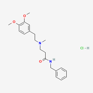 molecular formula C21H29ClN2O3 B3824776 N-benzyl-3-[2-(3,4-dimethoxyphenyl)ethyl-methylamino]propanamide;hydrochloride 