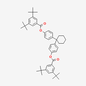 molecular formula C48H60O4 B3824797 4-(1-{4-[(3,5-DITERT-BUTYLBENZOYL)OXY]PHENYL}CYCLOHEXYL)PHENYL 3,5-DITERT-BUTYLBENZOATE 