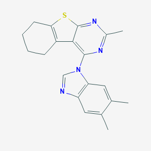 4-(5,6-dimethyl-1H-benzimidazol-1-yl)-2-methyl-5,6,7,8-tetrahydro[1]benzothieno[2,3-d]pyrimidine