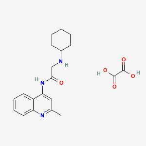 molecular formula C20H25N3O5 B3825123 2-(cyclohexylamino)-N-(2-methylquinolin-4-yl)acetamide;oxalic acid 