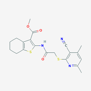 Methyl 2-({[(3-cyano-4,6-dimethylpyridin-2-yl)sulfanyl]acetyl}amino)-4,5,6,7-tetrahydro-1-benzothiophene-3-carboxylate