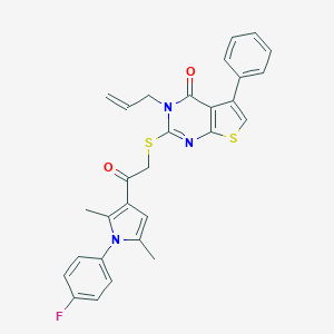 3-allyl-2-({2-[1-(4-fluorophenyl)-2,5-dimethyl-1H-pyrrol-3-yl]-2-oxoethyl}sulfanyl)-5-phenylthieno[2,3-d]pyrimidin-4(3H)-one