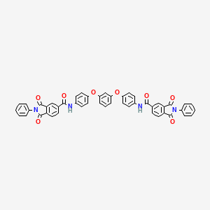 molecular formula C48H30N4O8 B3825247 N-[4-[3-[4-[(1,3-dioxo-2-phenylisoindole-5-carbonyl)amino]phenoxy]phenoxy]phenyl]-1,3-dioxo-2-phenylisoindole-5-carboxamide 
