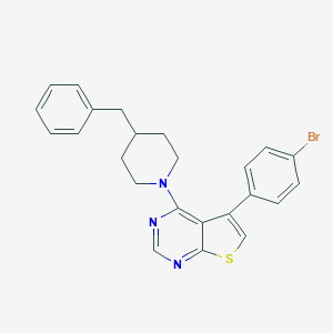 4-(4-Benzylpiperidin-1-yl)-5-(4-bromophenyl)thieno[2,3-d]pyrimidine