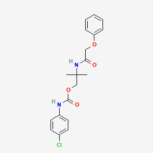 molecular formula C19H21ClN2O4 B3825290 [2-methyl-2-[(2-phenoxyacetyl)amino]propyl] N-(4-chlorophenyl)carbamate 