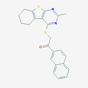 2-[(2-Methyl-5,6,7,8-tetrahydro[1]benzothieno[2,3-d]pyrimidin-4-yl)sulfanyl]-1-(2-naphthyl)ethanone