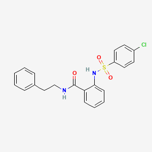 molecular formula C21H19ClN2O3S B3825367 2-(4-CHLOROBENZENESULFONAMIDO)-N-(2-PHENYLETHYL)BENZAMIDE CAS No. 313375-86-9
