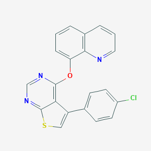 8-{[5-(4-Chlorophenyl)thieno[2,3-d]pyrimidin-4-yl]oxy}quinoline