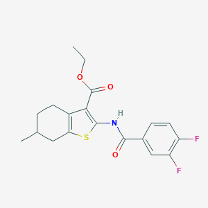 Ethyl 2-[(3,4-difluorobenzoyl)amino]-6-methyl-4,5,6,7-tetrahydro-1-benzothiophene-3-carboxylate