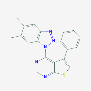 4-(5,6-dimethyl-1H-1,2,3-benzotriazol-1-yl)-5-phenylthieno[2,3-d]pyrimidine