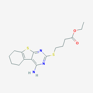 Ethyl 4-[(4-amino-5,6,7,8-tetrahydro[1]benzothieno[2,3-d]pyrimidin-2-yl)sulfanyl]butanoate