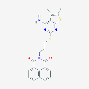 2-[3-(4-Amino-5,6-dimethylthieno[2,3-d]pyrimidin-2-yl)sulfanylpropyl]benzo[de]isoquinoline-1,3-dione