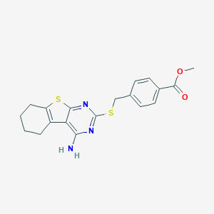 Methyl 4-{[(4-amino-5,6,7,8-tetrahydro[1]benzothieno[2,3-d]pyrimidin-2-yl)sulfanyl]methyl}benzoate