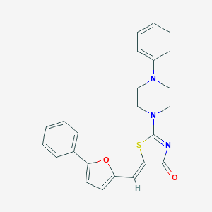 5-[(5-phenyl-2-furyl)methylene]-2-(4-phenyl-1-piperazinyl)-1,3-thiazol-4(5H)-one
