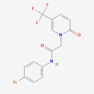 molecular formula C14H10BrF3N2O2 B382561 N-(4-bromophenyl)-2-(2-oxo-5-(trifluoromethyl)-1(2H)-pyridinyl)acetamide 
