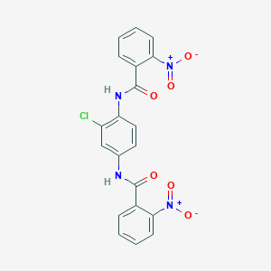molecular formula C20H13ClN4O6 B3825665 N-[3-chloro-4-[(2-nitrobenzoyl)amino]phenyl]-2-nitrobenzamide 
