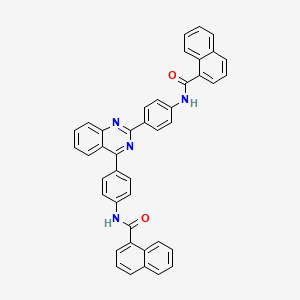 molecular formula C42H28N4O2 B3825695 N-[4-[2-[4-(naphthalene-1-carbonylamino)phenyl]quinazolin-4-yl]phenyl]naphthalene-1-carboxamide 