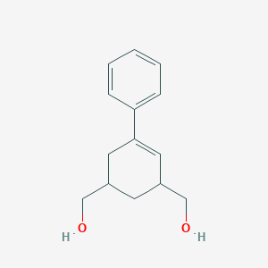 molecular formula C14H18O2 B3825765 Cyclohex-4-ene-1,3-dimethanol, 5-phenyl- 