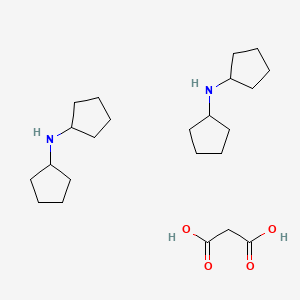 molecular formula C23H42N2O4 B3825803 N-cyclopentylcyclopentanamine;propanedioic acid 