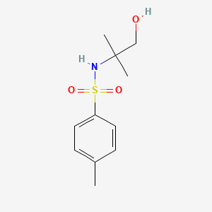 molecular formula C11H17NO3S B3825818 N-(2-HYDROXY-1,1-DIMETHYLETHYL)-4-METHYL-1-BENZENESULFONAMIDE 