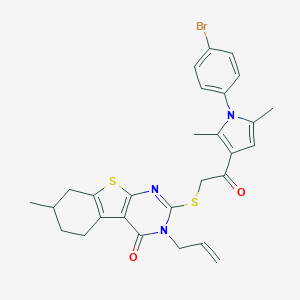 3-allyl-2-({2-[1-(4-bromophenyl)-2,5-dimethyl-1H-pyrrol-3-yl]-2-oxoethyl}sulfanyl)-7-methyl-5,6,7,8-tetrahydro[1]benzothieno[2,3-d]pyrimidin-4(3H)-one