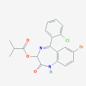 Isobutyric acid 7-bromo-5-(2-chloro-phenyl)-2-oxo-2,3-dihydro-1H-benzo[e][1,4]diazepin-3-yl ester