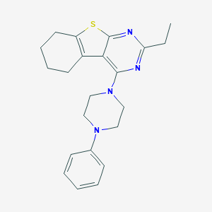 2-Ethyl-4-(4-phenylpiperazin-1-yl)-5,6,7,8-tetrahydro[1]benzothieno[2,3-d]pyrimidine