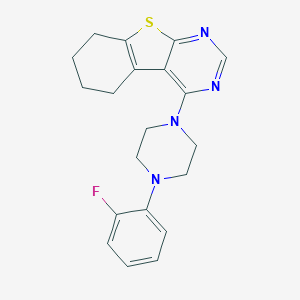 molecular formula C20H21FN4S B382589 4-[4-(2-Fluorophenyl)piperazin-1-yl]-5,6,7,8-tetrahydro[1]benzothieno[2,3-d]pyrimidine 