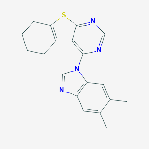 4-(5,6-dimethyl-1H-benzimidazol-1-yl)-5,6,7,8-tetrahydro[1]benzothieno[2,3-d]pyrimidine