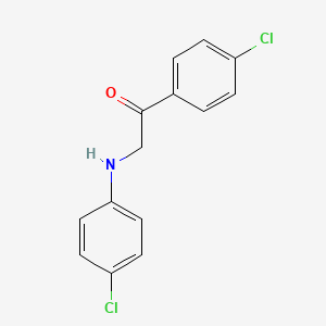 molecular formula C14H11Cl2NO B3825998 2-(4-Chloroanilino)-1-(4-chlorophenyl)ethanone CAS No. 35755-44-3