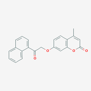 molecular formula C22H16O4 B382601 4-Methyl-7-(2-naphthyl-2-oxoethoxy)chromen-2-one CAS No. 315708-66-8