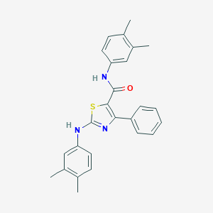 molecular formula C26H25N3OS B382604 2-(3,4-dimethylanilino)-N-(3,4-dimethylphenyl)-4-phenyl-1,3-thiazole-5-carboxamide 