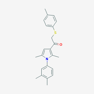 molecular formula C23H25NOS B382605 1-[1-(3,4-dimethylphenyl)-2,5-dimethyl-1H-pyrrol-3-yl]-2-[(4-methylphenyl)sulfanyl]ethanone 