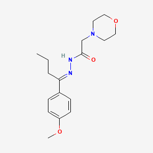 molecular formula C17H25N3O3 B3826131 N-[(E)-1-(4-methoxyphenyl)butylideneamino]-2-morpholin-4-ylacetamide 