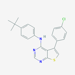 molecular formula C22H20ClN3S B382619 N-(4-tert-butylphenyl)-5-(4-chlorophenyl)thieno[2,3-d]pyrimidin-4-amine 