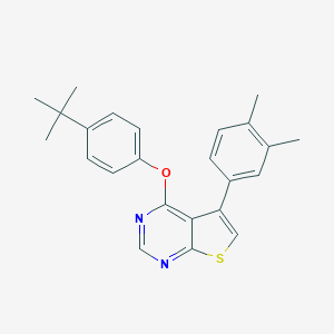 4-(4-Tert-butylphenoxy)-5-(3,4-dimethylphenyl)thieno[2,3-d]pyrimidine