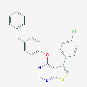 4-(4-Benzylphenoxy)-5-(4-chlorophenyl)thieno[2,3-d]pyrimidine