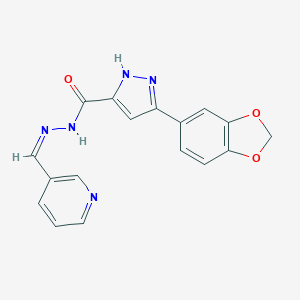3-(1,3-benzodioxol-5-yl)-N'-(3-pyridinylmethylene)-1H-pyrazole-5-carbohydrazide
